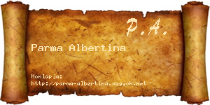 Parma Albertina névjegykártya